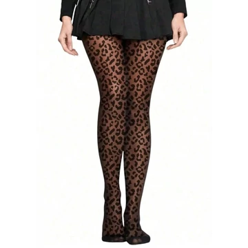 Evelora - párduc mintás női harisnya