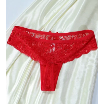 Sorena - piros csipke tanga bugyi