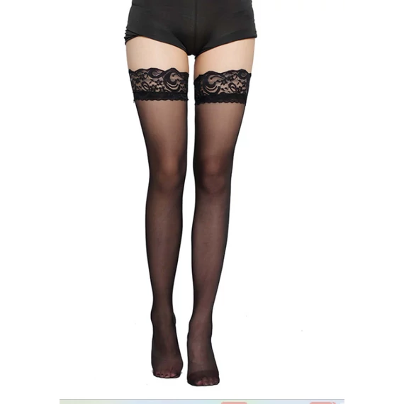 Esma - fekete csipkés combfix