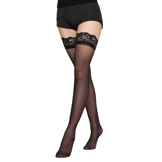 Esma - fekete csipkés combfix