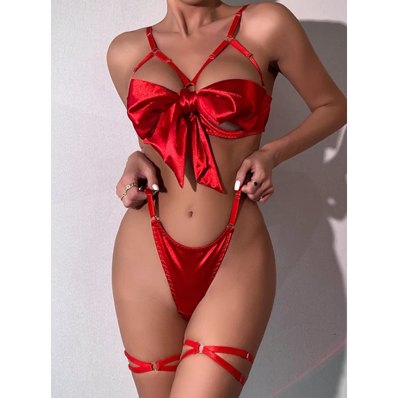 Avielle – megkötős nyitott fehérnemű szett