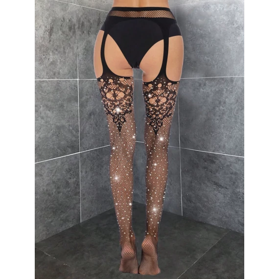 Sorelia - strasszköves nyitott harisnya