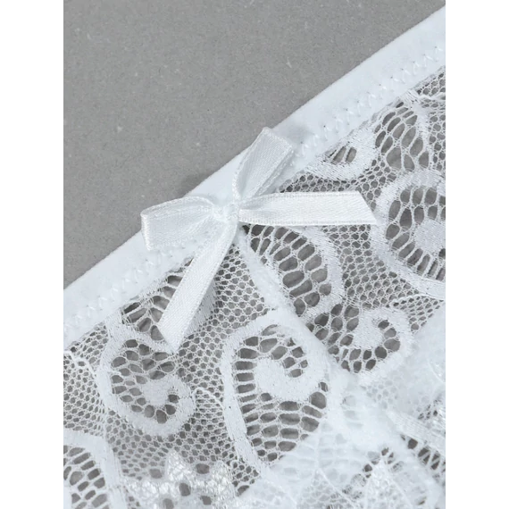 Sorena – fehér csipke tanga bugyi