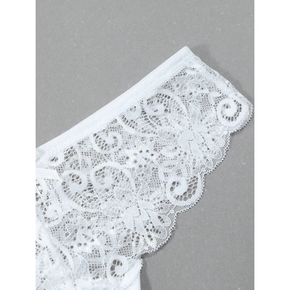 Sorena – fehér csipke tanga bugyi