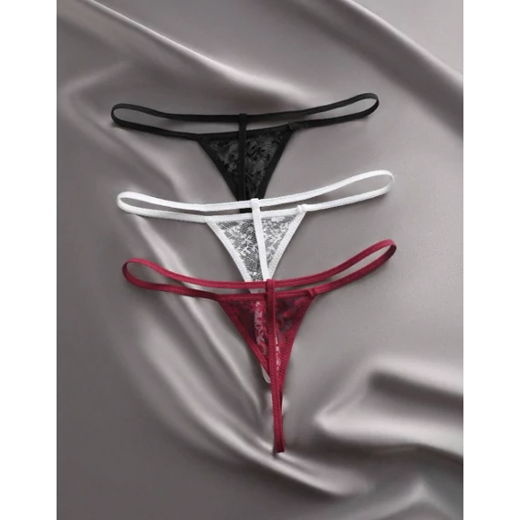 Bella – csipke tanga szett (3 db)