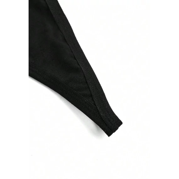 Cora – pamut cérna tanga (fekete)