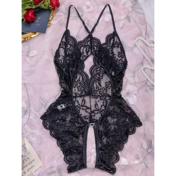 Giselle - fekete alul nyitott body