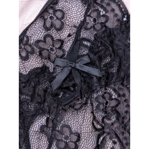 Giselle - fekete alul nyitott body