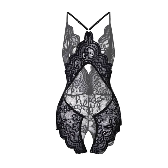 Giselle - fekete alul nyitott body