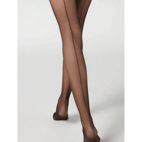 Calisse - csíkos női harisnya - fekete