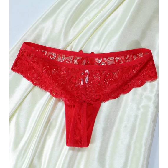 Sorena - piros csipke tanga bugyi