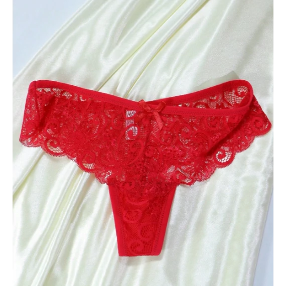 Sorena - piros csipke tanga bugyi