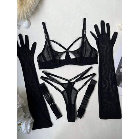 Naira – fekete erotikus szett