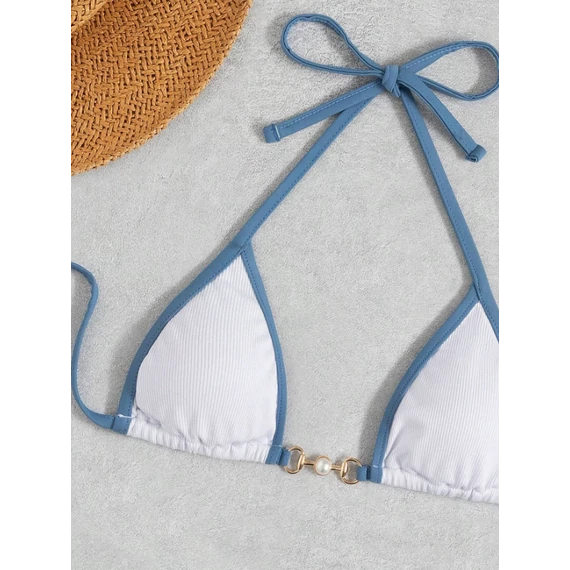 Cosette - fehér-kék micro bikini